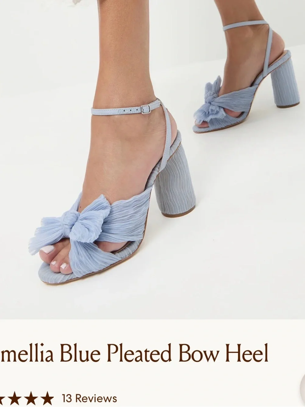 Loeffler Randall | Camellia blue Pleated Bow Heels Size 7